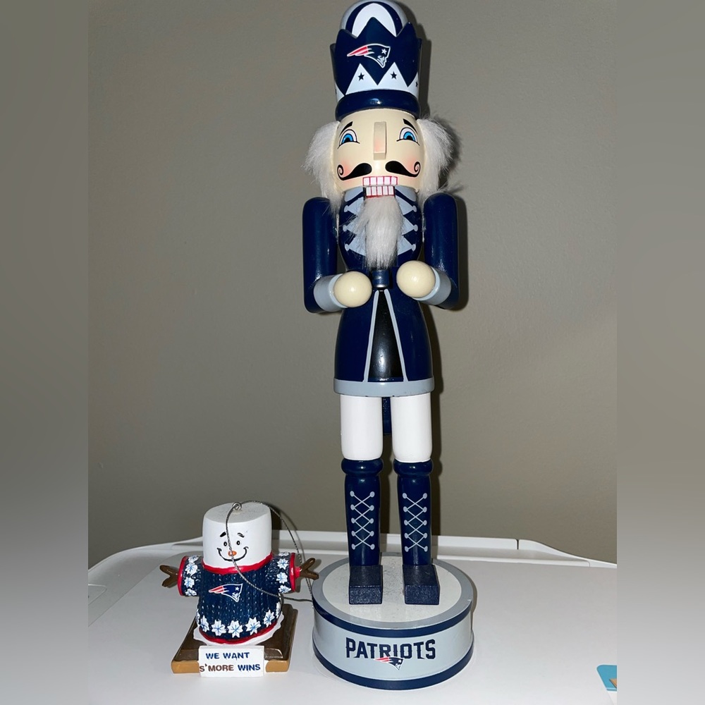 New England Patriots Nutcracker and ornament